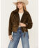 Image #1 - Cleo + Wolf Women's Faux Suede Moto Jacket, Olive, hi-res