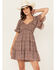 Image #1 - Yura Women's Floral Print Short Sleeve Mini Dress, , hi-res