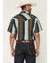 Image #4 - Gibson Trading Co Men's Retro Stripes Short Sleeve Snap Western Shirt, Brown, hi-res