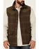 Moonshine Spirit Men's Brown Alpaca Plaid Button-Front Wool Vest, Brown, hi-res