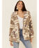 Z Supply Women's Camo Faux Fur Sherpa Jacket , Cream, hi-res