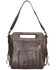 Montana West Women's Brown Vintage Floral Tooled Hair-On Leather Concealed Carry Hobo Handbagag, Coffee, hi-res
