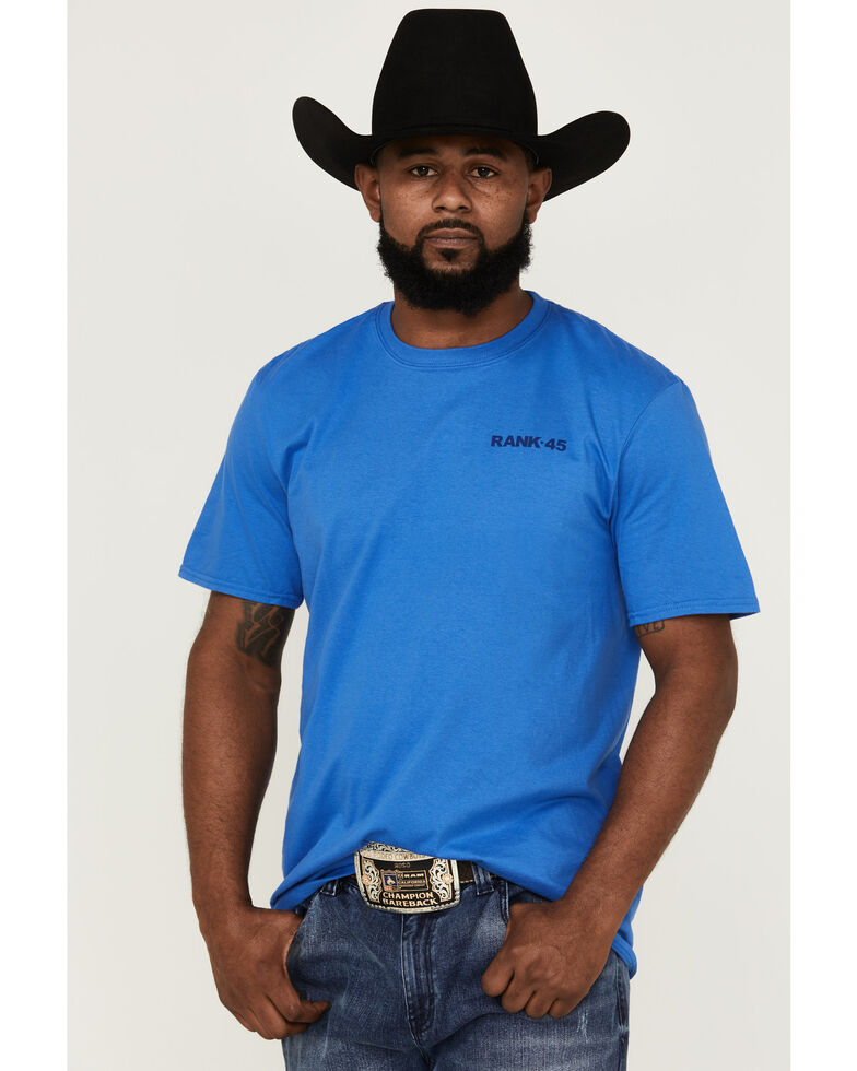 Rank 45 Men's Rock Solid Logo Graphic T-Shirt , Royal Blue, hi-res