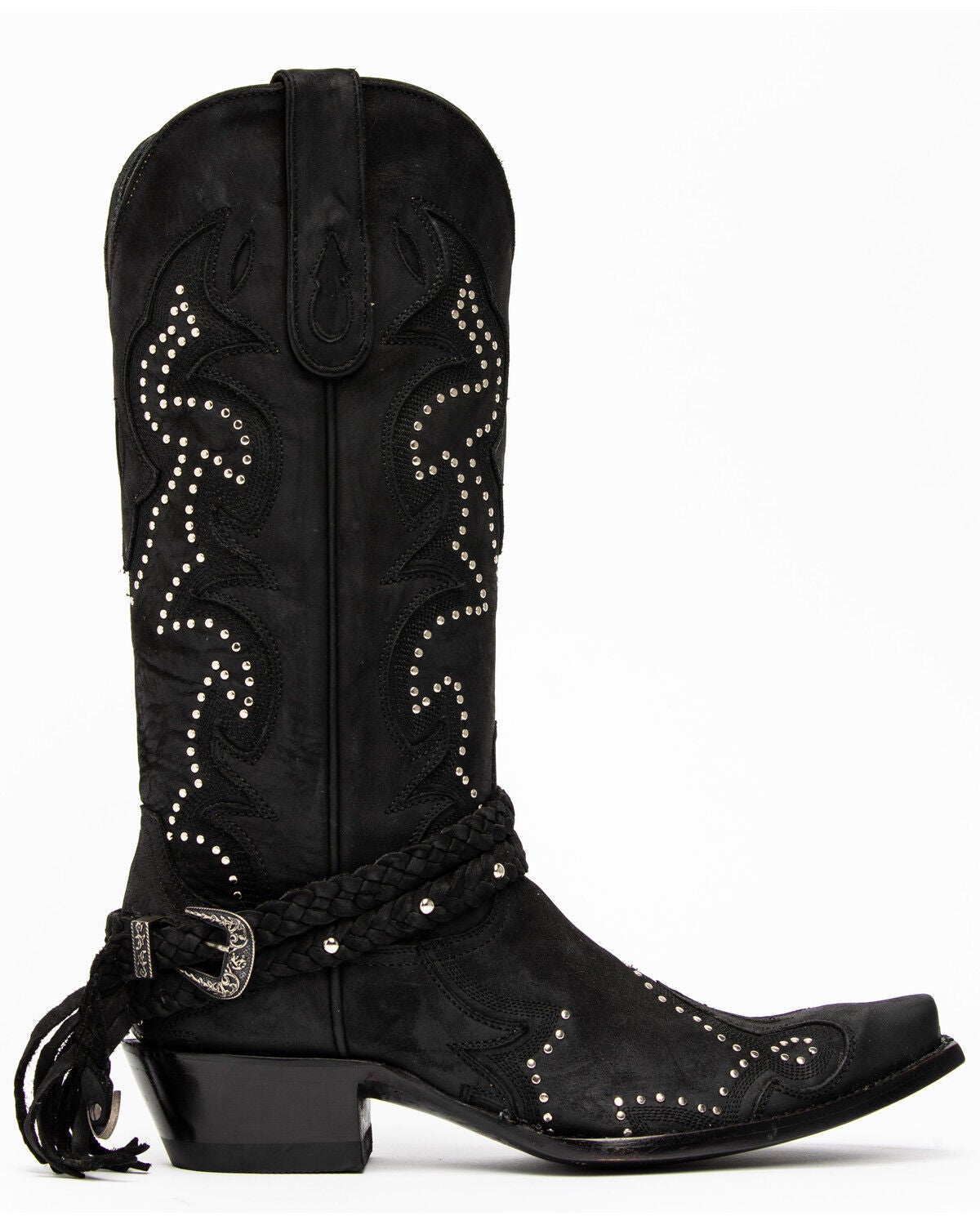 womens black snip toe cowboy boots