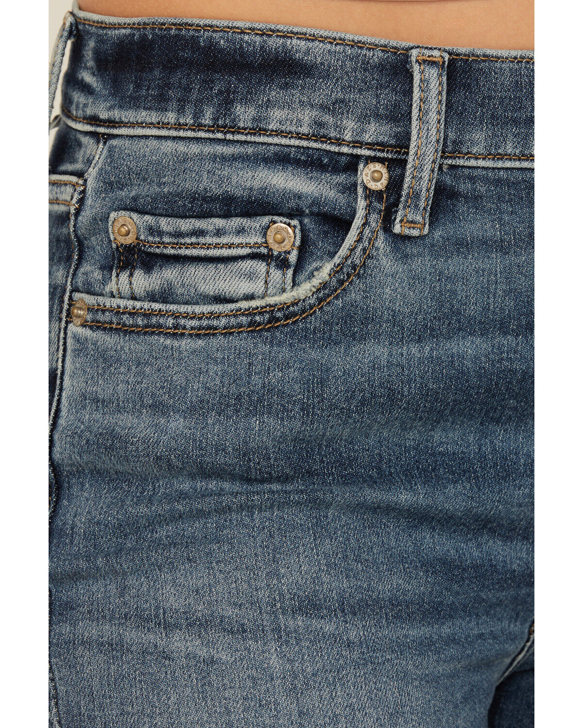 Image #2 - Daze Women's Perfection Dark Wash Mid Rise Stretch Denim Jeans, Dark Wash, hi-res