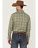 Blue Ranchwear Men's Ash Yarn-Dye Plaid Long Sleeve Snap Western Shirt , Ash, hi-res