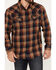 Image #3 - Moonshine Spirit Men's Rusted Still Plaid Print Snap Western Flannel Shirt, Navy, hi-res
