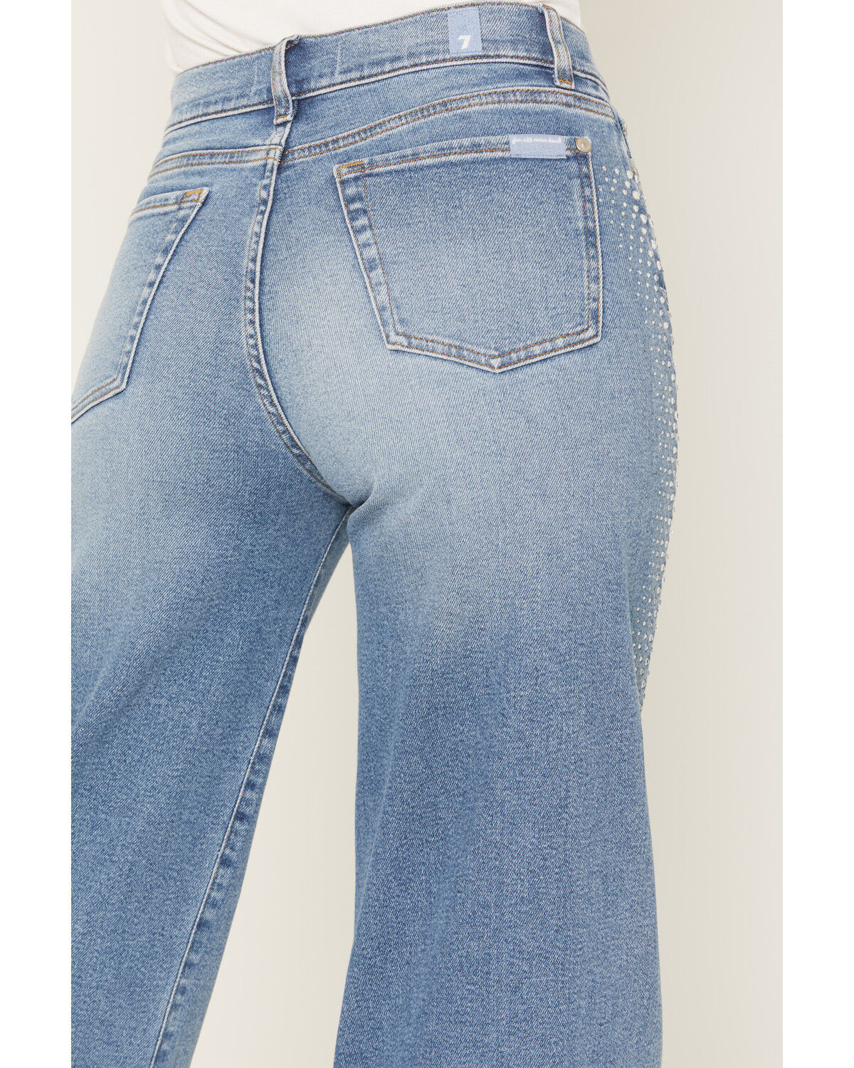 Image #4 - 7 For All Mankind Women's Love Soul Lotta Twisted Seam High Rise Stretch Trouser Jeans, Light Wash, hi-res