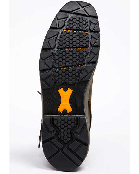 Ariat Men's Mastergrip 6" Waterproof Work Boots - Soft Toe, Brown, hi-res