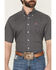 Image #3 - Cinch Men's Floral Geo Print Short Sleeve Button-Down Western Shirt, Grey, hi-res