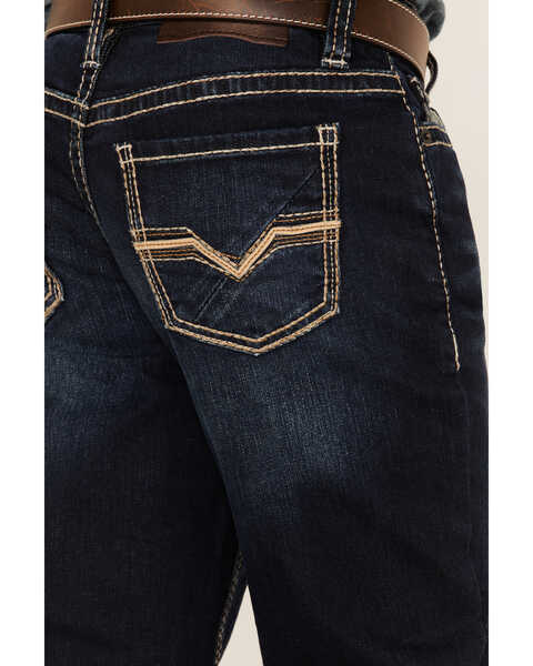 Image #4 - Rock & Roll Denim Boys' Dark Wash Embroidered Bootcut Jeans, Dark Wash, hi-res