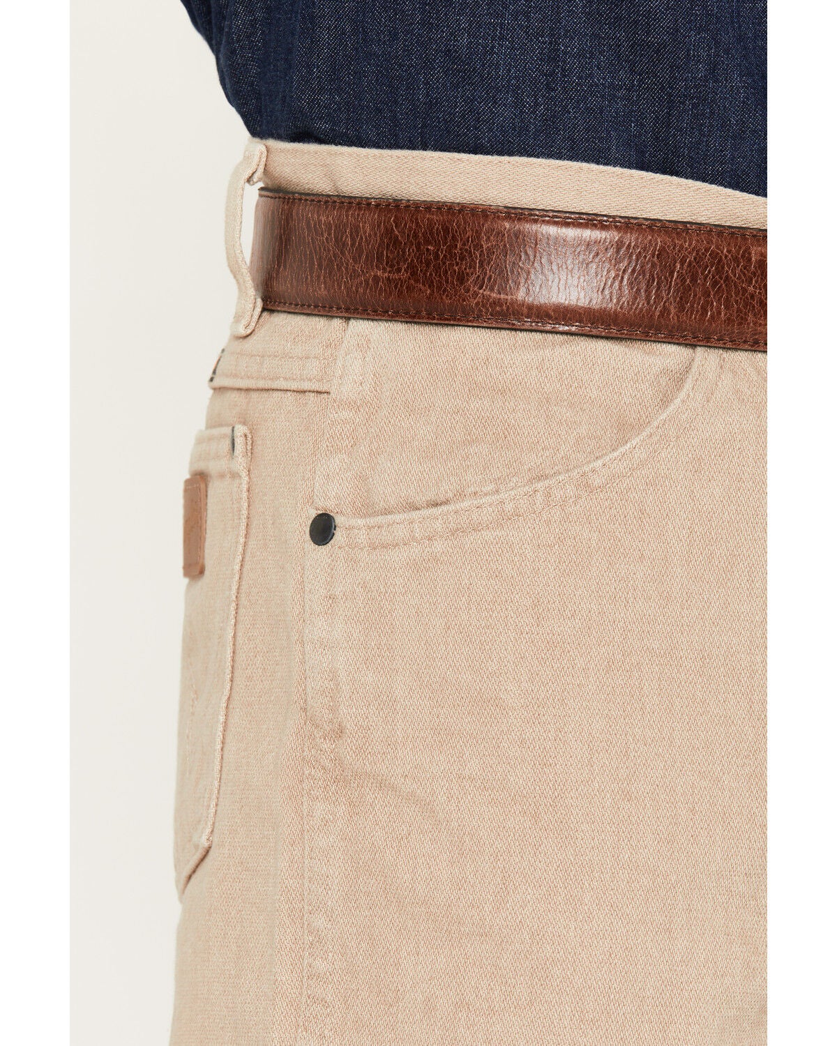 Image #2 - Wrangler Men's 936 High Rise Prewashed Cowboy Cut Slim Straight Jeans, Tan, hi-res