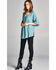 Image #5 - Hyku Women's Faded Floral Crochet Hem Top , , hi-res