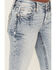 Image #4 - Miss Me Women's Medium Wash Mid Rise Americana Fleur de Lis 32" Bootcut Stretch Denim Jeans, Medium Wash, hi-res