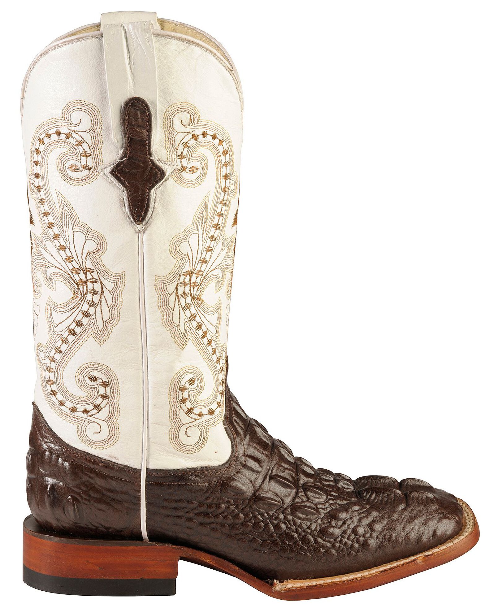 Ferrini Men's Dakota Hornback Caiman Boots - Square Toe Handcrafted Brown 1049309