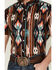 Image #3 - RANK 45® Men's Calvaztec Southwestern Print Short Sleeve Button-Down Stretch Western Shirt, Rust Copper, hi-res