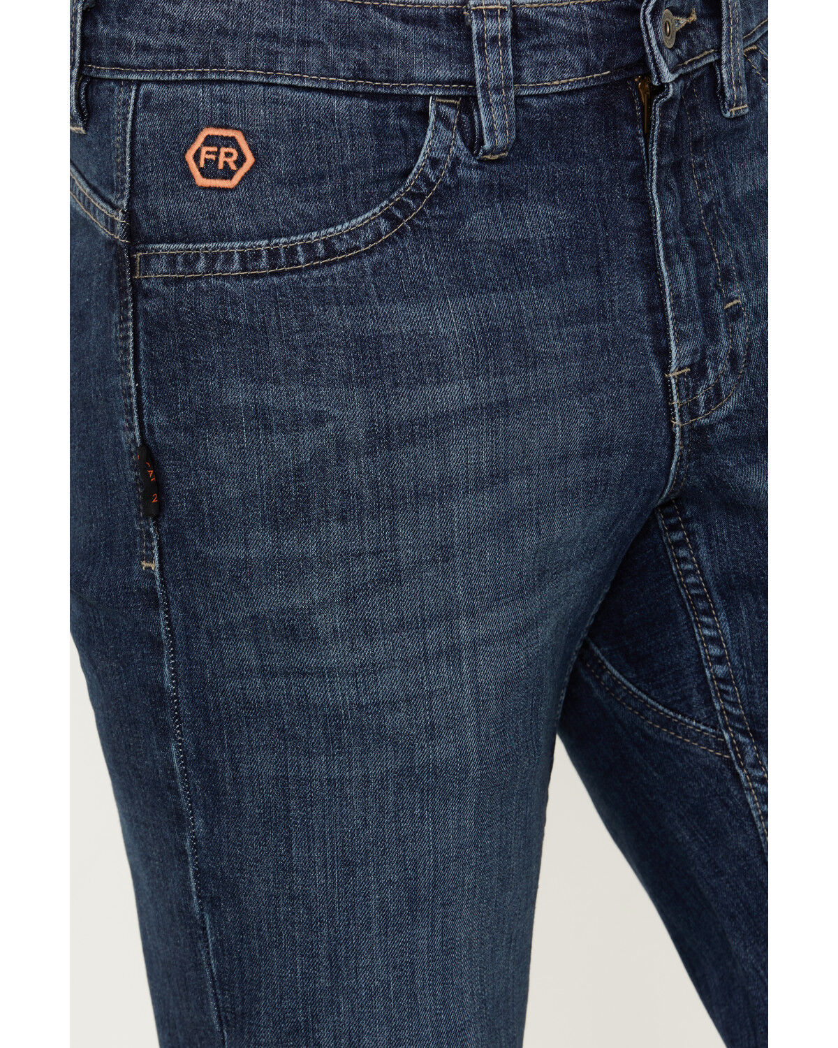 Image #2 - Hawx Men's FR Sheridan Dark Wash Straight Stretch Denim Jeans, Indigo, hi-res