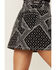 Image #5 - Shyanne Women's Mr. A-Line Bandana Print Denim Mini Skirt, Black, hi-res