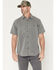 Image #1 - Hawx Men's Burr Solid Short Sleeve Button-Down Woven Work Shirt, Light Grey, hi-res