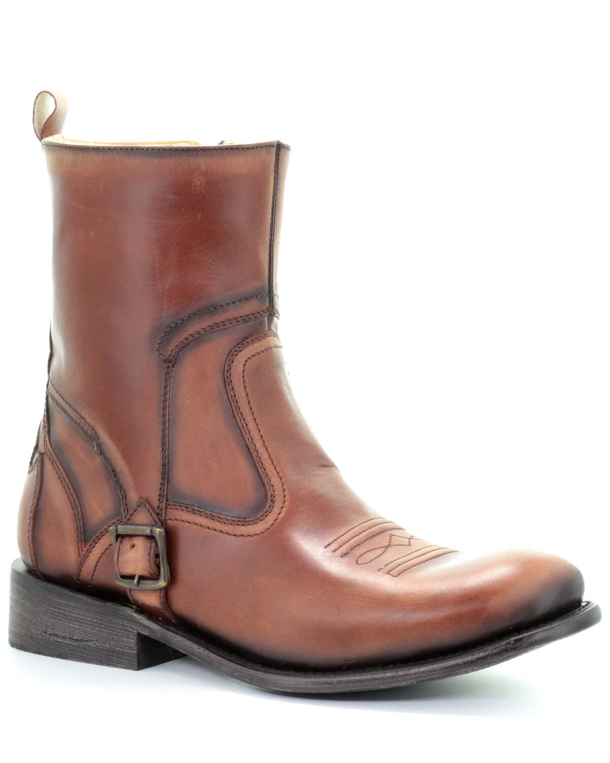 Image #1 - Corral Men's Cognac Strap Western Boots - Square Toe, Cognac, hi-res