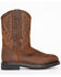 Image #2 - Cody James Men's Waterproof Pull On Work Boots - Composite Toe , Brown, hi-res