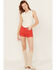 Rolla's Women's High Rise Duster Shorts , Red, hi-res
