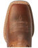 Image #4 - Ariat Girls' Firecatcher Rowdy Western Boots - Broad Square Toe, Brown, hi-res