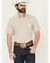 Image #1 - Cody James Men's Rangewear Plaid Print Short Sleeve Snap Western Shirt, Cream, hi-res