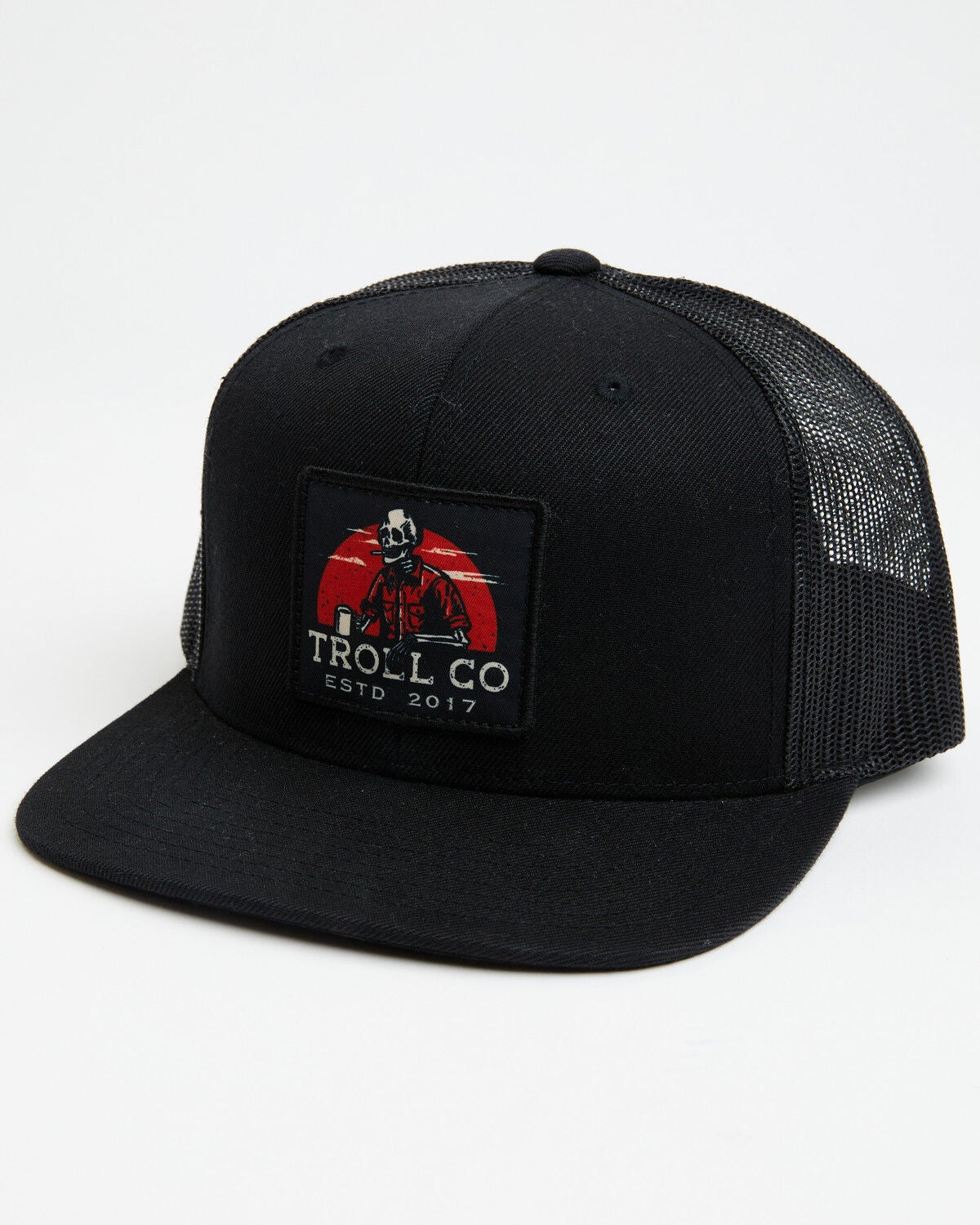Image #1 - Troll Co Men's Riser Ball Cap, Black, hi-res
