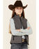 Image #1 - Roper Girls' Tech Fleece Zip-Front Softshell Vest, , hi-res