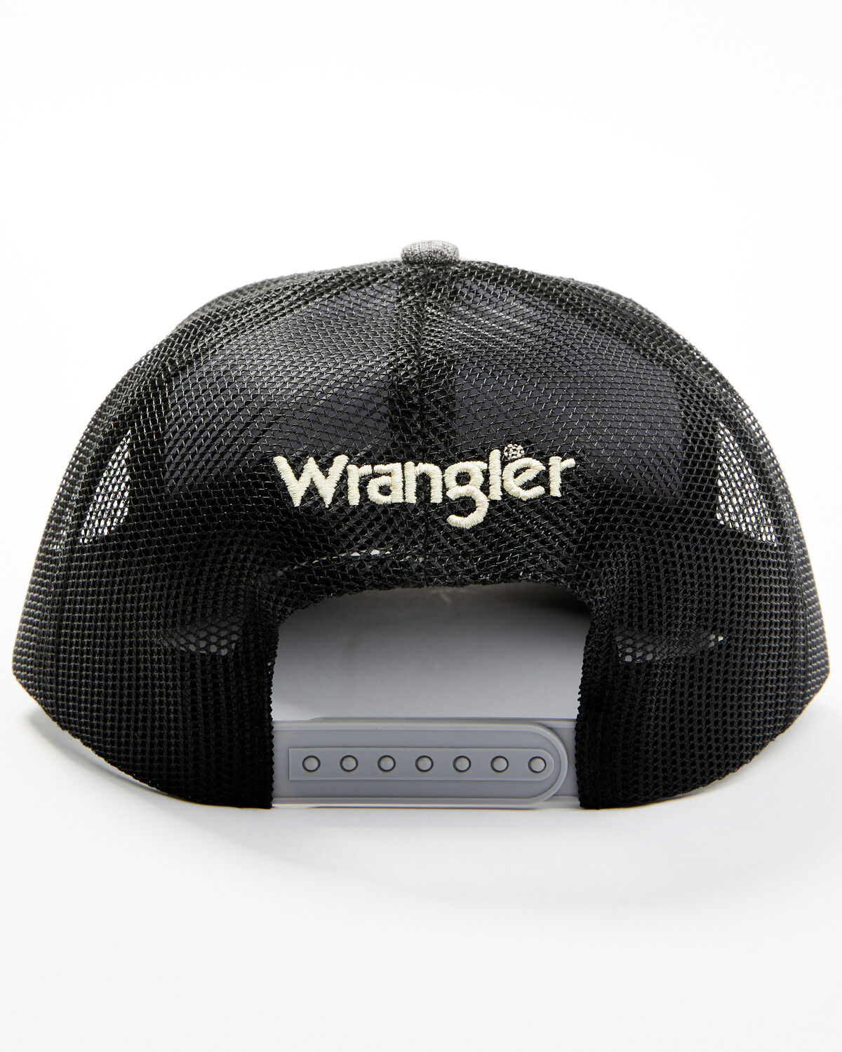 Image #3 - Boot Barn X Wrangler Men's Logo Trucker Cap, Grey, hi-res
