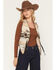 Image #1 - Fornia Women's Border Print Whip Stitch Tapestry Vest, Natural, hi-res