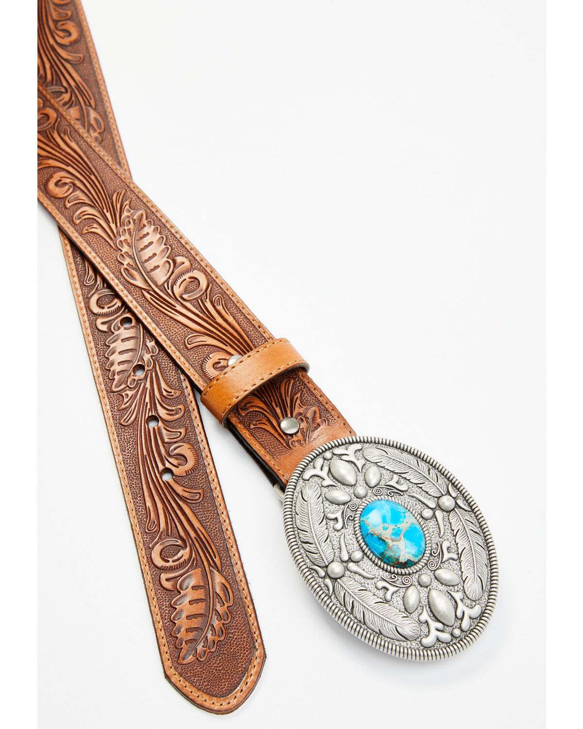 Image #2 - Idyllwind Women's Harmony Tooled Belt, Brown, hi-res