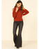 Image #2 - Rock & Roll Denim Women's Cold Shoulder Turtleneck Sweater, , hi-res