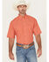 Image #1 - George Strait by Wrangler Men's Plaid Print Short Sleeve Button-Down Stretch Western Shirt, Red, hi-res