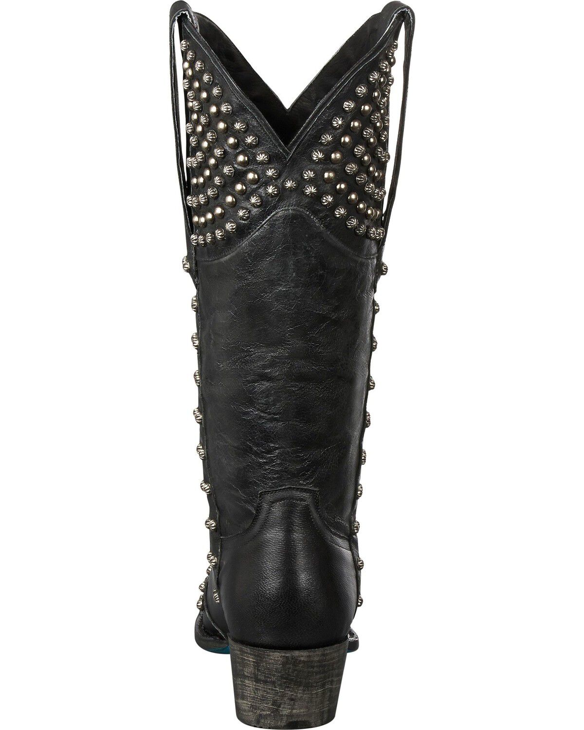 black studded cowboy boots