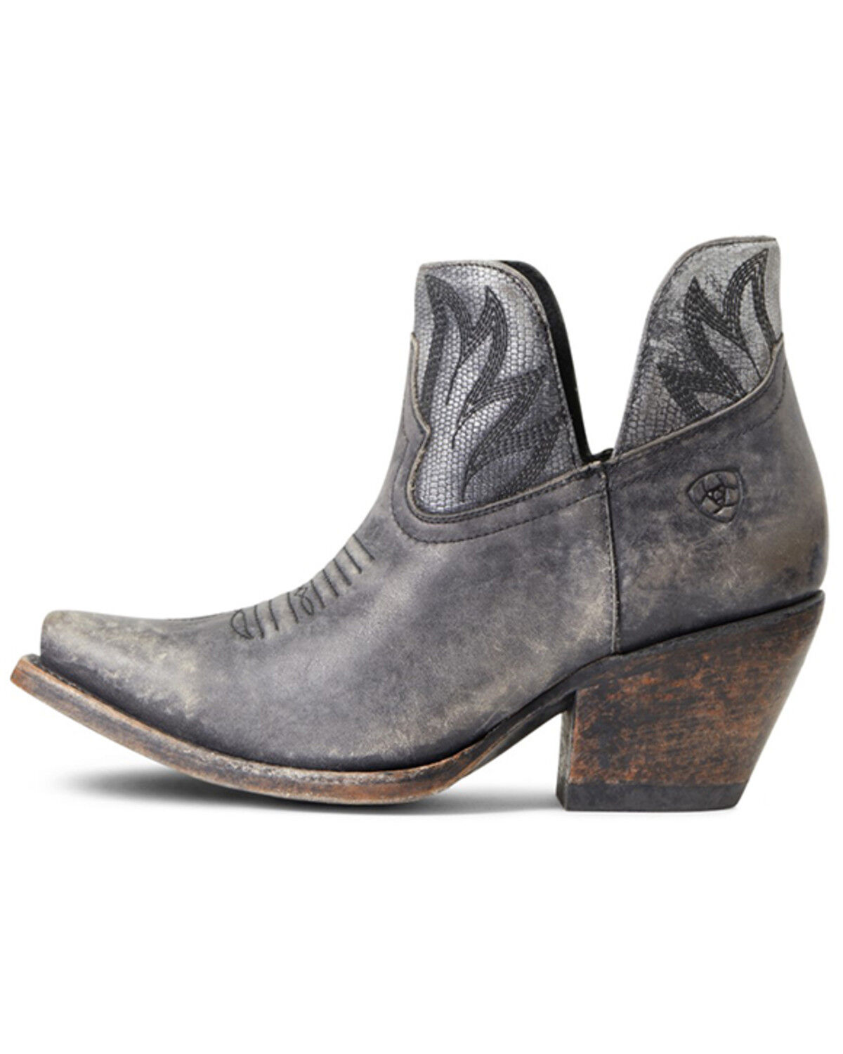 Image #2 - Ariat Women's Naturally Distressed Western Booties - Snip Toe , , hi-res