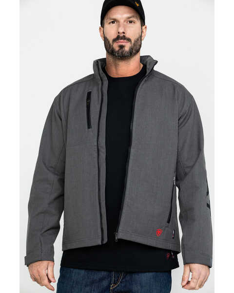 Image #1 - Ariat Men's FR Team Logo Work Jacket - Tall , Grey, hi-res