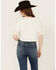 Image #4 - Miss Me Women's Crochet Hem Short Sleeve Blouse, White, hi-res