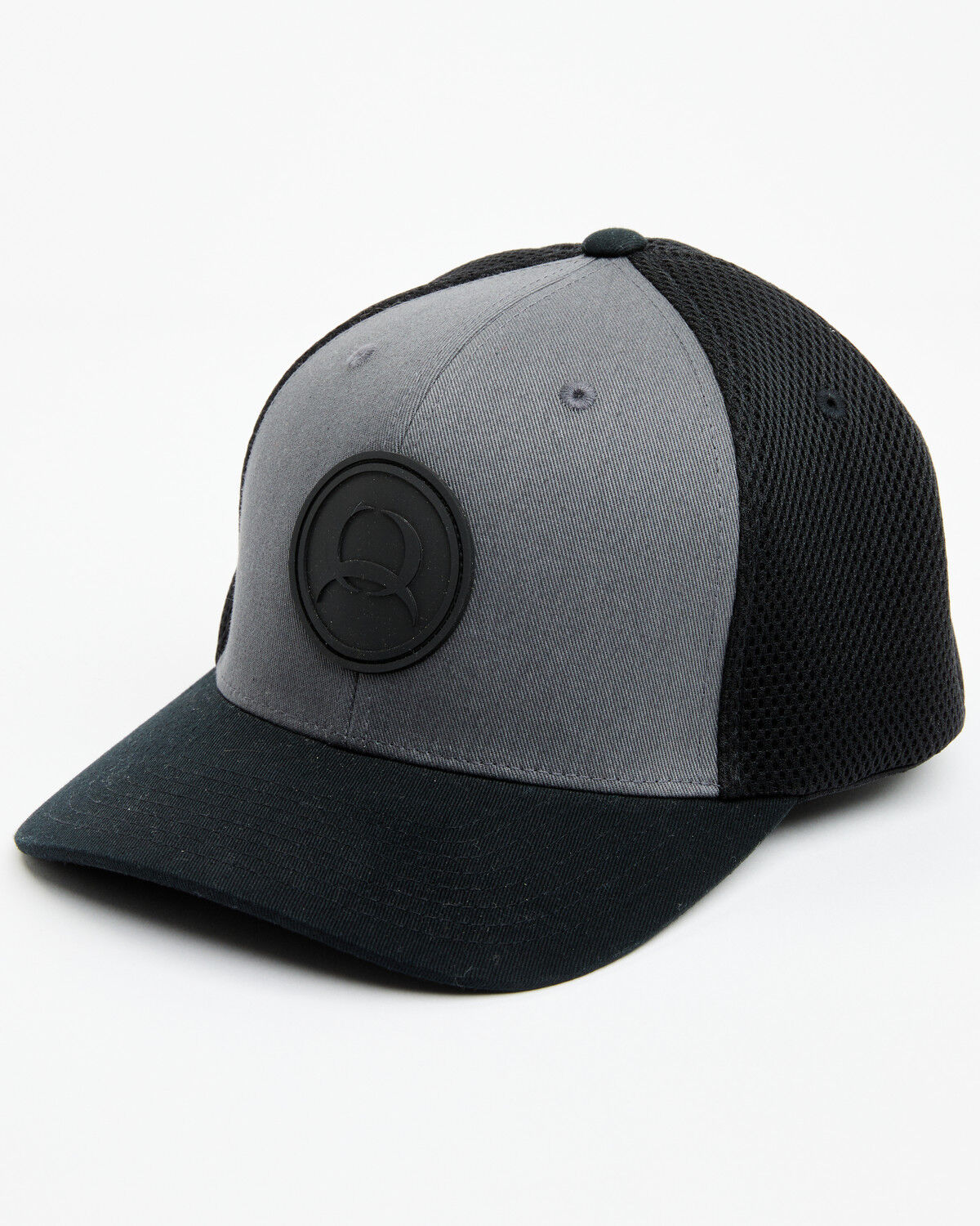 Image #1 - Cinch Men's Rubber Logo Patch Ball Cap, Charcoal, hi-res