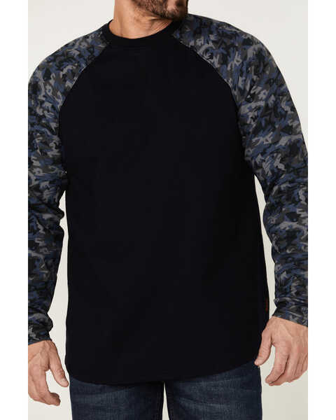 Image #3 - Cody James Men's FR Camo Long Sleeve Work T-Shirt , Navy, hi-res