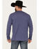 Wrangler Men's Authentic Western Denim And Eagle Long Sleeve Graphic T-Shirt, Heather Blue, hi-res
