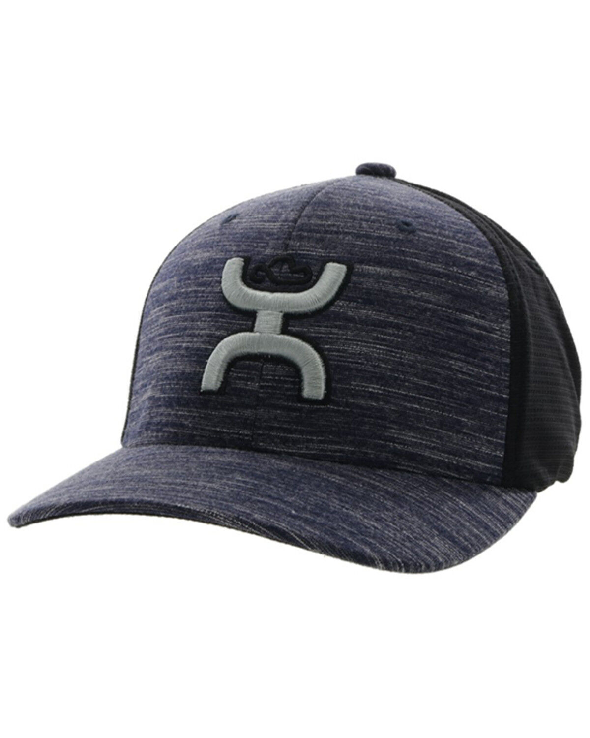 Image #1 - Hooey Men's Embroidered Logo FlexFit Trucker Cap, Navy, hi-res