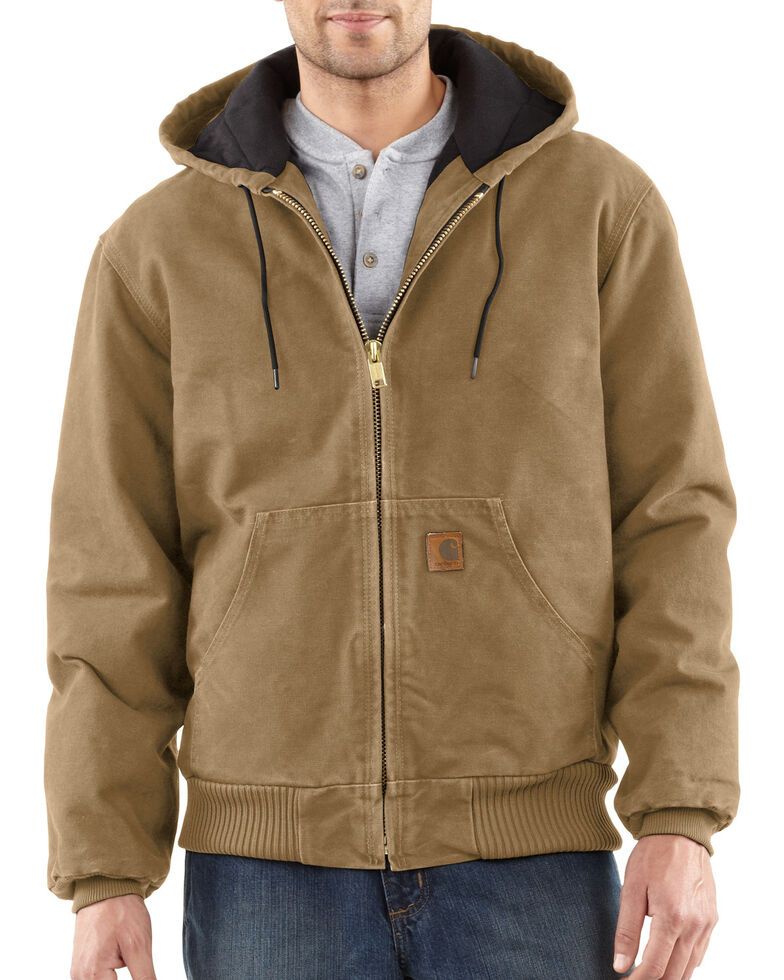 carhartt flannel lined button up jacket