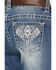 Image #4 - Shyanne Girls' Medium Wash Diamond Dreamcatcher Stretch Bootcut Jeans, Medium Wash, hi-res