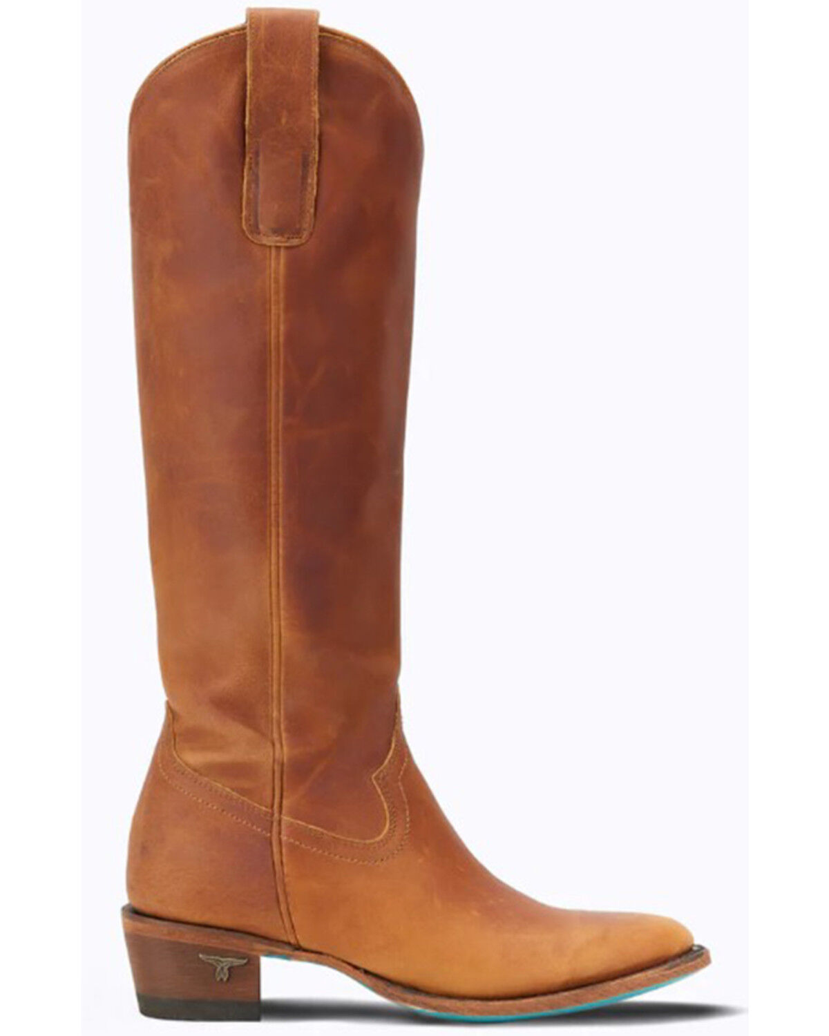 Image #2 - Lane Women's Plain Jane Tall Western Boots - Round Toe, Orange, hi-res