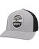 Hooey Men's Cheyenne Logo Mesh-Back Flex Fit Ball Cap , Grey, hi-res