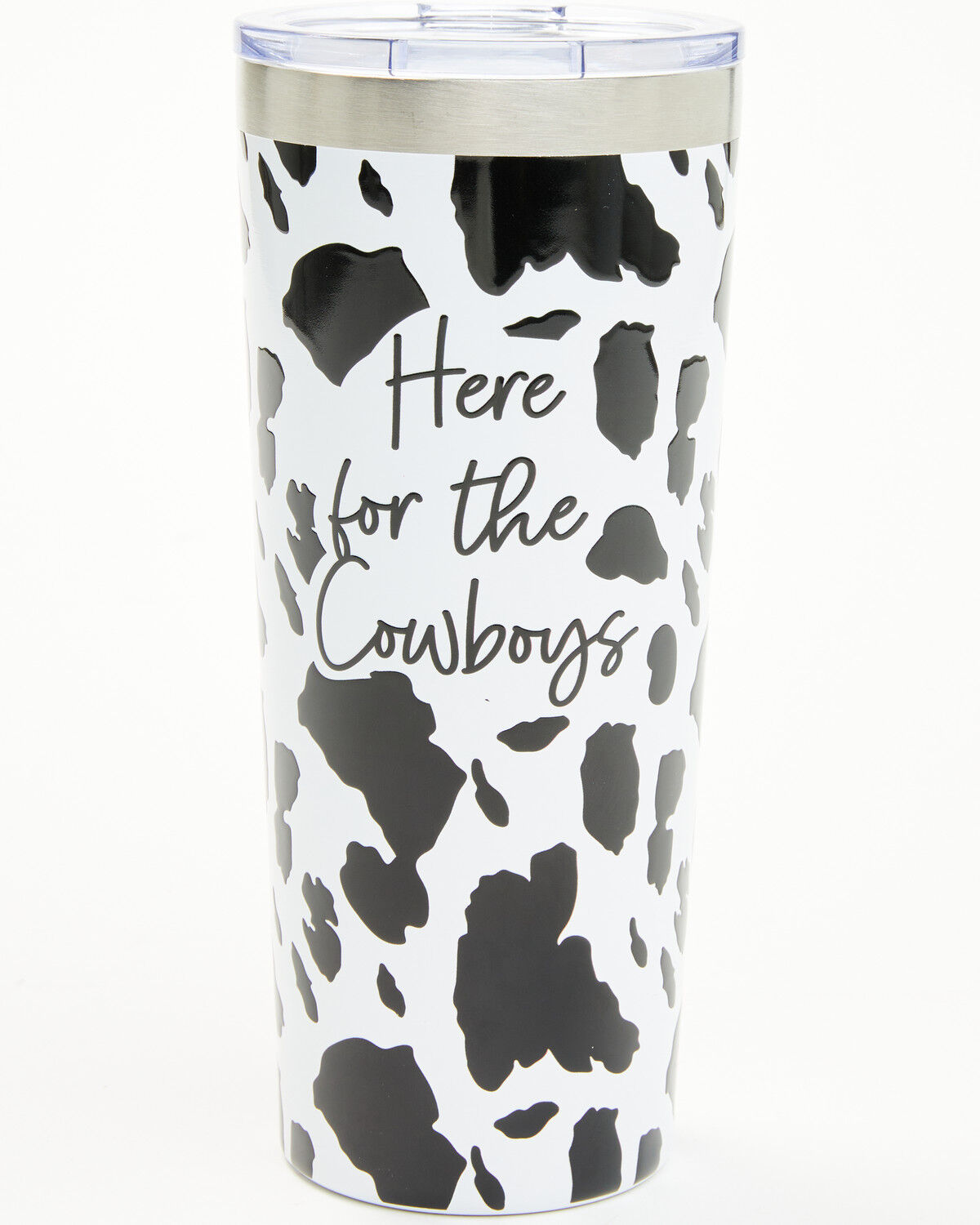 Image #1 - Boot Barn Here For The Cowboys 22oz Tumbler, Black/white, hi-res