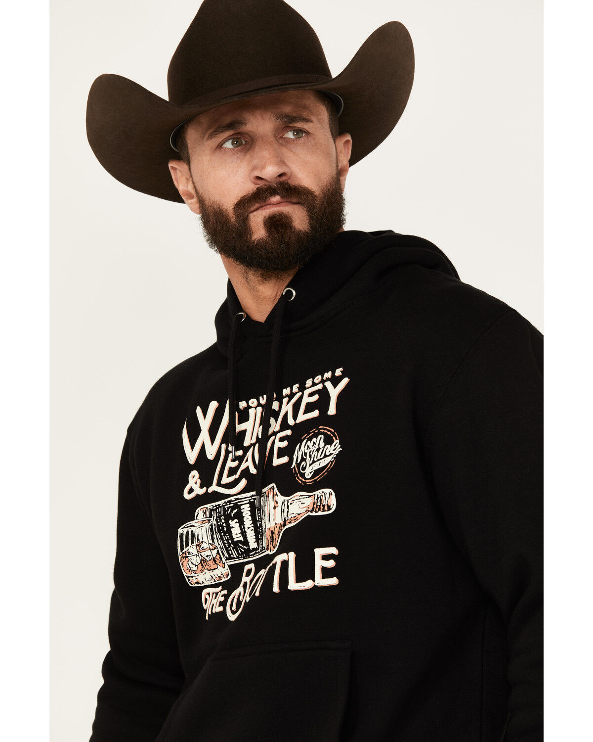 Image #2 - Moonshine Spirit Men's Whiskey Hooded Sweatshirt, Black, hi-res