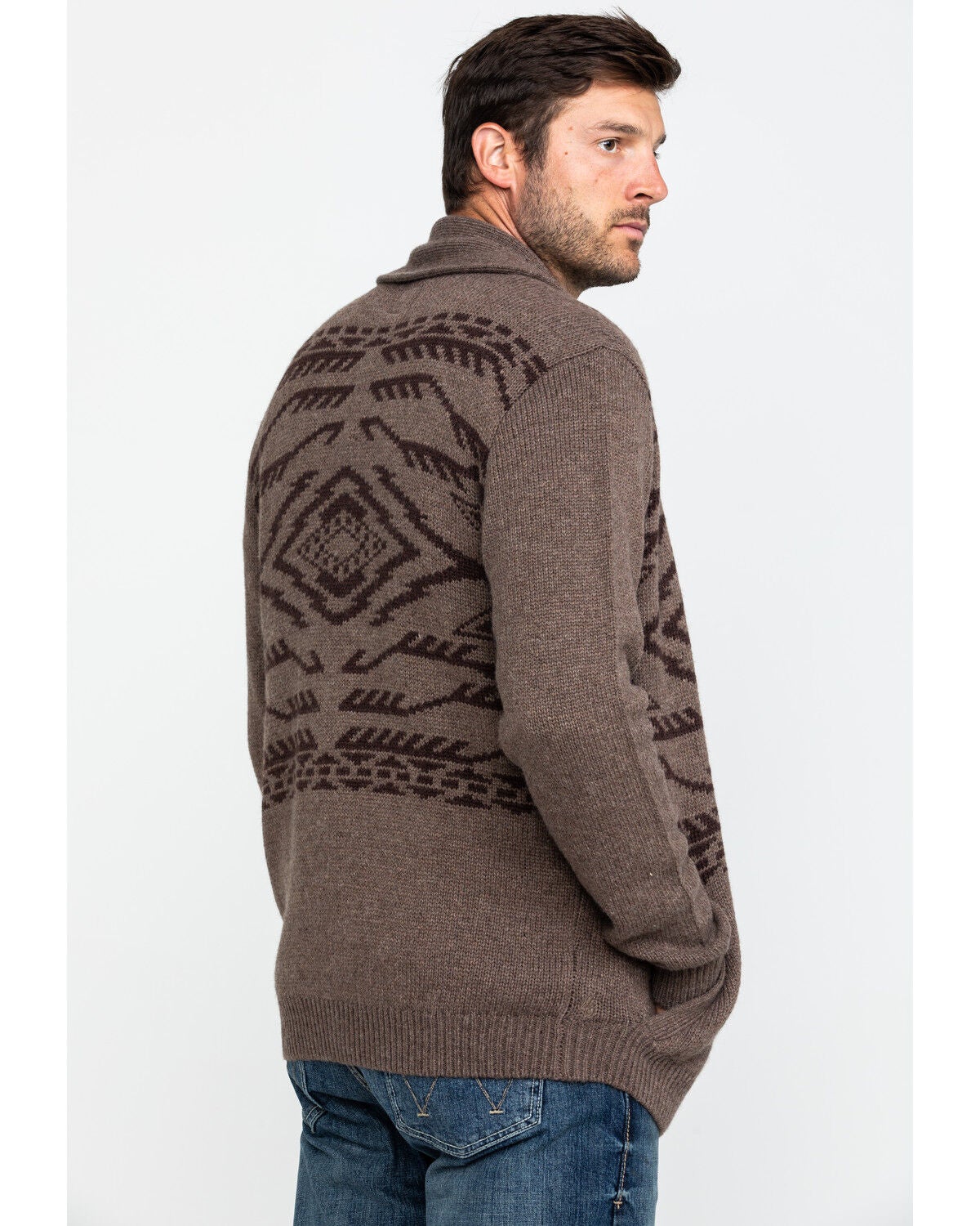 mens aztec print sweater